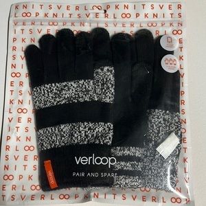 VERLOOP Pair And A Spare Gloves Phone Friendly One Size Fits Most Black - White